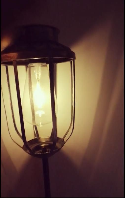 LED Wrought Iron Ground Plug Solar Garden Lamp Camping Light