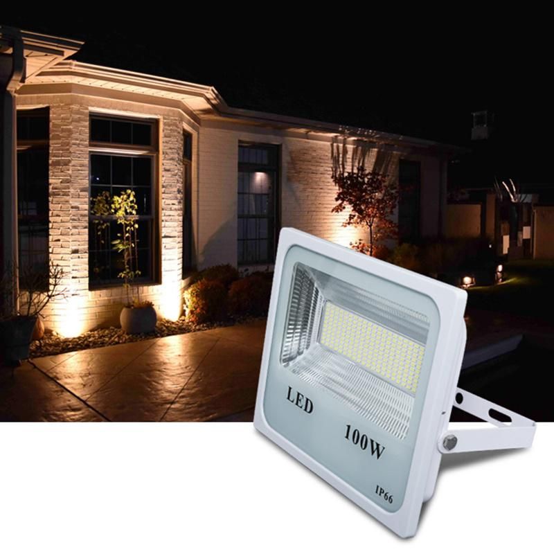 150lm/W 30/60/90/120/P50 IP66 Slim LED Spotlight Waterproof Projector 10W 20 30W 50W Tunnel Stadium Reflector Tennis Court Light 100W 150W 200W LED Floodlight