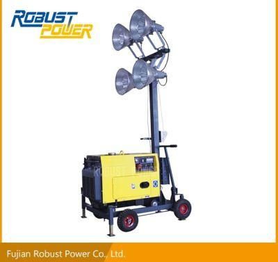 Trailer Mobile Light Tower with 4*400W Metal Halide