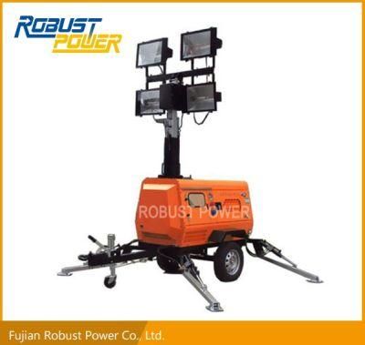 Mobile Lighting Tower with 4*1000W Metal Halide Lighting
