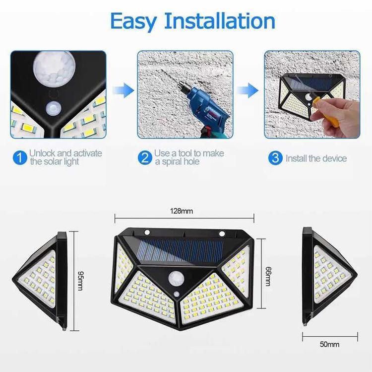 LED Solar Lighting Human Body Induction Waterproof Energy Saving Outdoor Garden Wall Light
