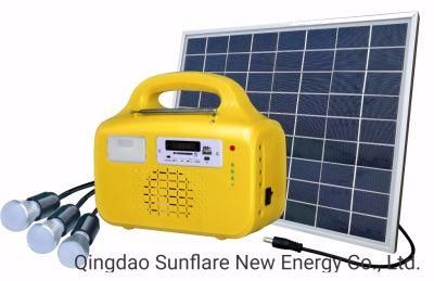 Fashionable FM Radio and MP3 Solar Panel Lighting Kit Light System