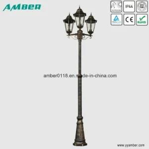3 Head Clear Glass Pole Garden Light