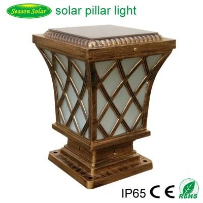 Smart LED Outdoor Patio Garden Lighting Solar Pillar Light for Christmas Decoration Lighting