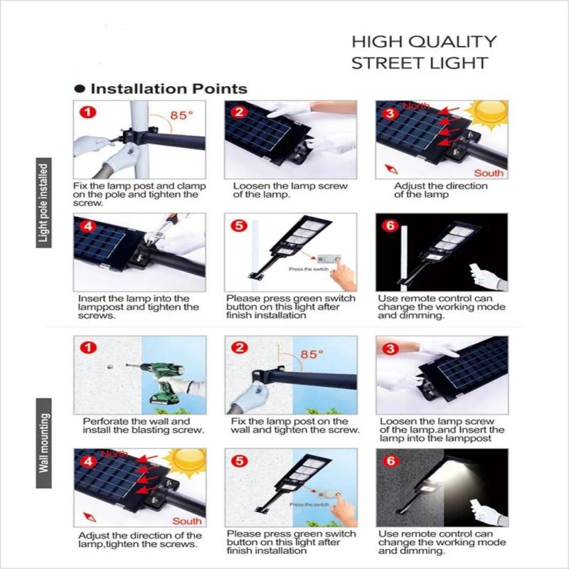 All in One Outdoor LED Lamp Wall Mounted Road Manufacturer Factory Wholesale Motion Solar Street Light