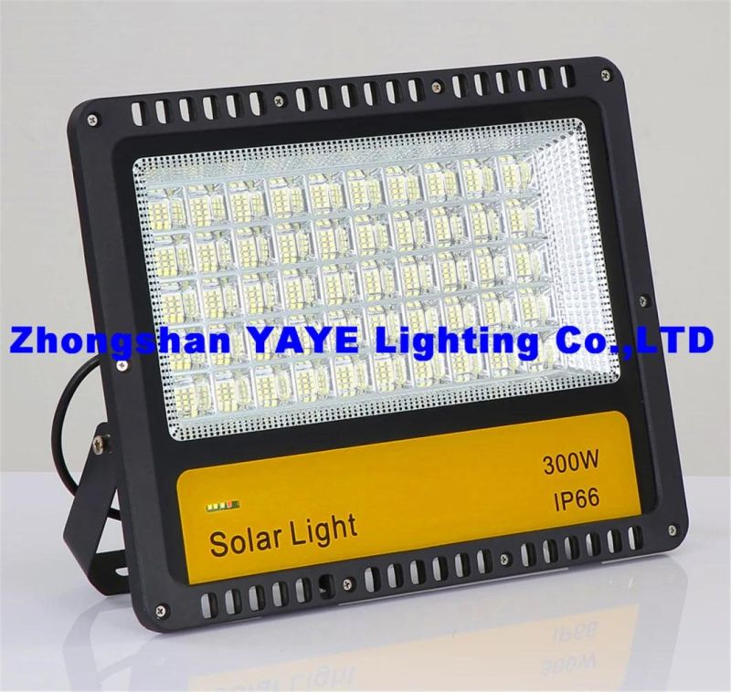 Yaye 2021 Hot Sell 300W High Brightness Energy Saving Aluminium Garden Outdoor Waterproof IP65 Solar LED Lawn Flood Lamp
