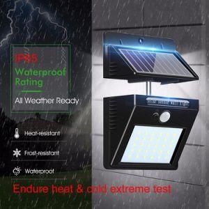 30 LEDs Solar Powered Light Split Mount PIR Motion Sensor LED Lamp Waterproof for Indoor Outdoor Garden Patio Step Stair Garage
