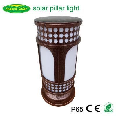 Bright New Product Garden Gate Outdoor LED Solar Lawn Light with LED Warm + White Color