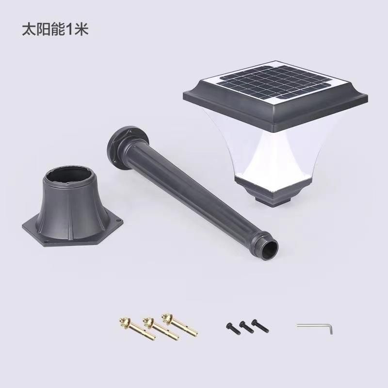 Waterproof Black Park Modern Decorative Solar Powered Outdoor LED Garden Lights