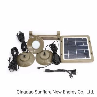 2019 Qingdao Factory 4W Solar Kit Lighting System with USB