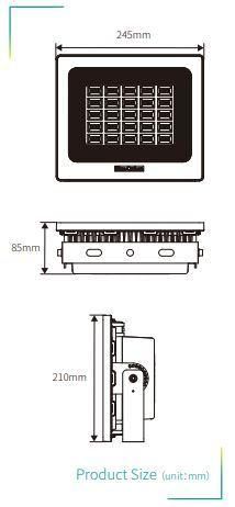 LED Floodlight Outdoor Garden Waterproof Solar Street Light 50W All in One