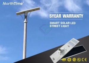 Easy Installation All in One Integrated 100W Solar Powered LED Street Light Automatic on-off