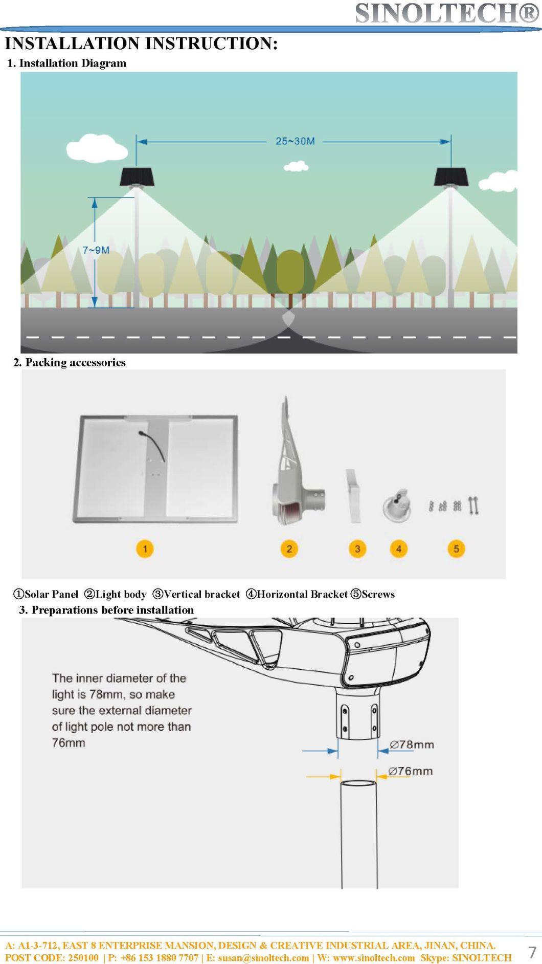 60W Elite G03 Series LED Solar Powered LED Street Light (G03-60W)