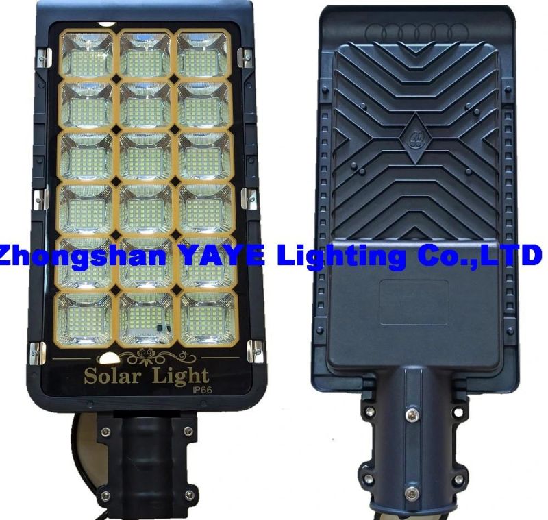 Yaye 2022 Hot Sell New Design 100W High Brightness All in One LED Solar Street Road Light with Control Modes: Light+Timing+Rador Control/Remote Controller