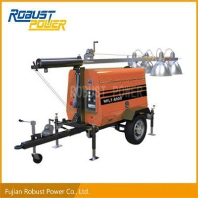 Outdoor Portable Light Tower with Ce ISO9001 Certification Rplt6000