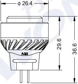 CREE LED Mr8 2.5W Retrofit Spotlight Lamp Bulb for Outdoor Lighting