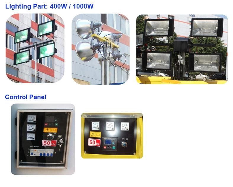 Electronic Controlled Portable Movable Mobile Lighting Tower