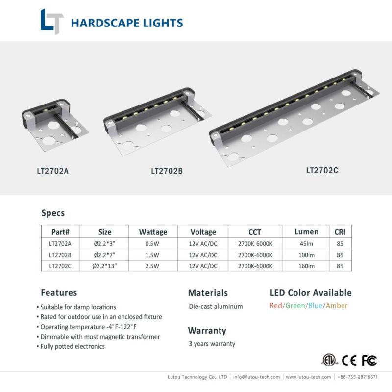 Stainless Steel & Cast Aluminium Hardscape Light for Outdoor Lighting