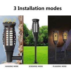 Solar Torch Lights, Dancing Flame Lighting 96 LED Flickering Torches