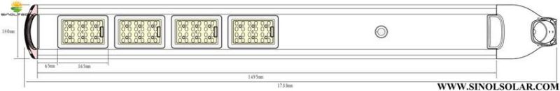 All in One 40W LED Solar Powered Exterior Light Fixtures (INL-40W)
