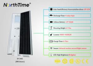 40W 5 Years Warranty 7000K LED Street Light Powered by Solar Panel