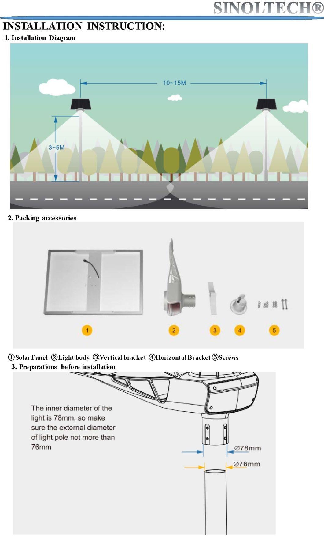 20W Elite G03 Series LED Solar Powered LED Street Light (G03-20W)