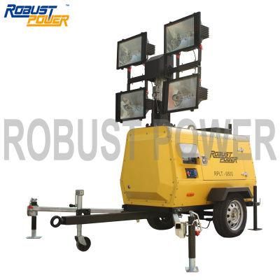 Kubota Portable Silent Waterproof Hydraulic Diesel Mobile Light Tower