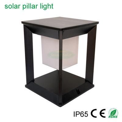 China Solar Lamps Manufacturers Square Style Lighting 5W Garden Solar Bollard Light with LED Light &amp; Lamp