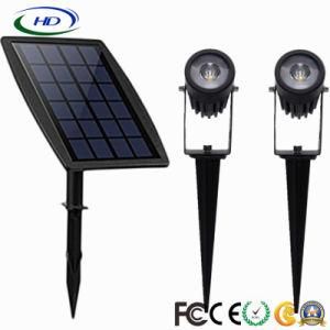 IP65 0.8W*2 Solar Lamp with 2 Spike Light for Garden Lighting