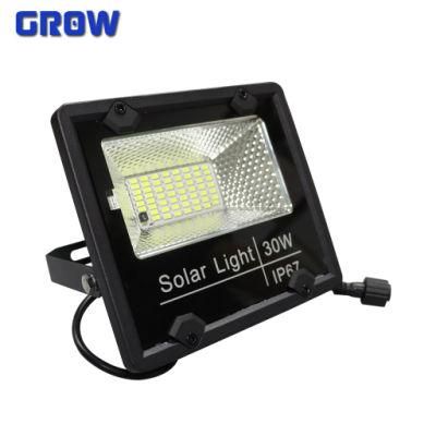Manufacturer of Slim LED Solar Floodlight for Garden Street Lighting 20W IP65