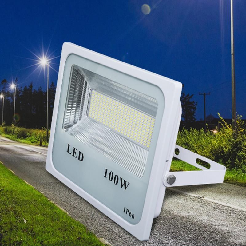 150lm/W 30/60/90/120/P50 IP66 Slim LED Spotlight Waterproof Projector 10W 20 30W 50W Tunnel Stadium Reflector Tennis Court Light 100W 150W 200W LED Floodlight