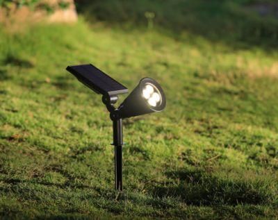 Solar Landscape Spotlight, Solar Spot Lights with Waterproof LED and Solar Panel Integrated, Solar Powered Spotlight Garden Light
