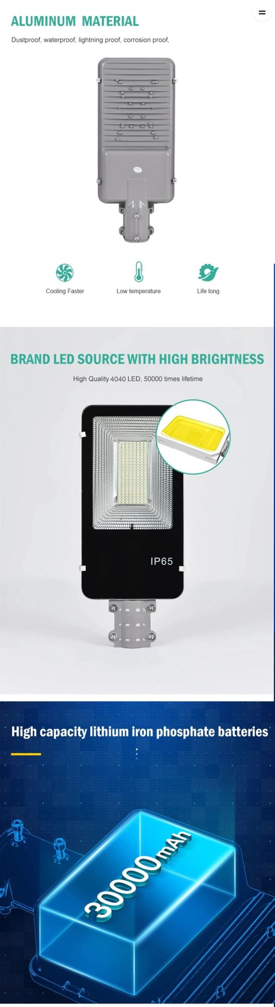 Built-in Battery Rechargeable Powered PIR Motion Sensor Lights LED Light