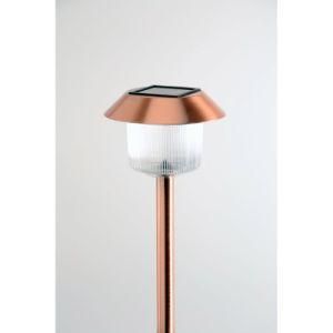 Solar Powered Buzzell Copper Pathway Light Outdoor Landscape Light LED Driverway Light for Yard Patio