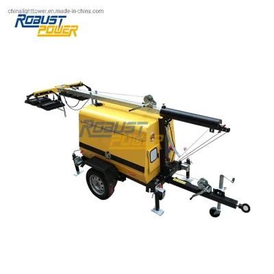 7kw Manual Mast Portable Trailer Tower Light Generator for Sale