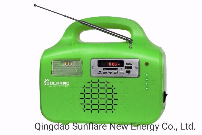 Fashionable FM Radio and MP3 Solar Panel Lighting Kit Light System