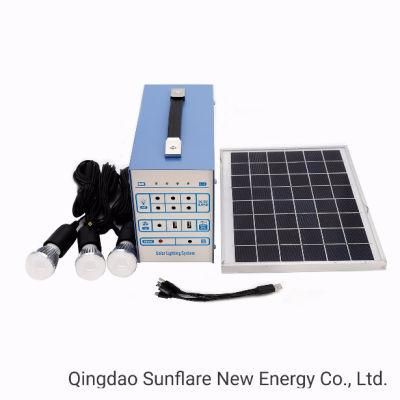 Outdoor and Indoor 10W Solar System for Lighting Africa