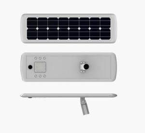 Integrate IP66 Waterproof 20W 30W 40W CREE 3030 Energy Saving Motion Sensor Light All in One Lithium Battery Solar Lamp