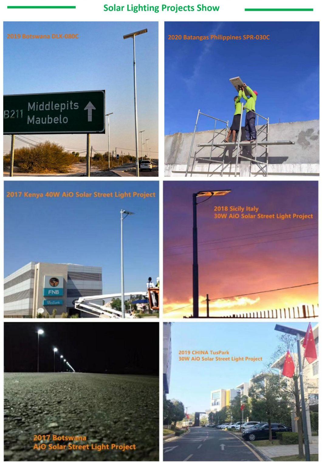 80W 8000 Lumen Solar Powered Lighting Integrated Solar LED Street Light Ce RoHS IP66