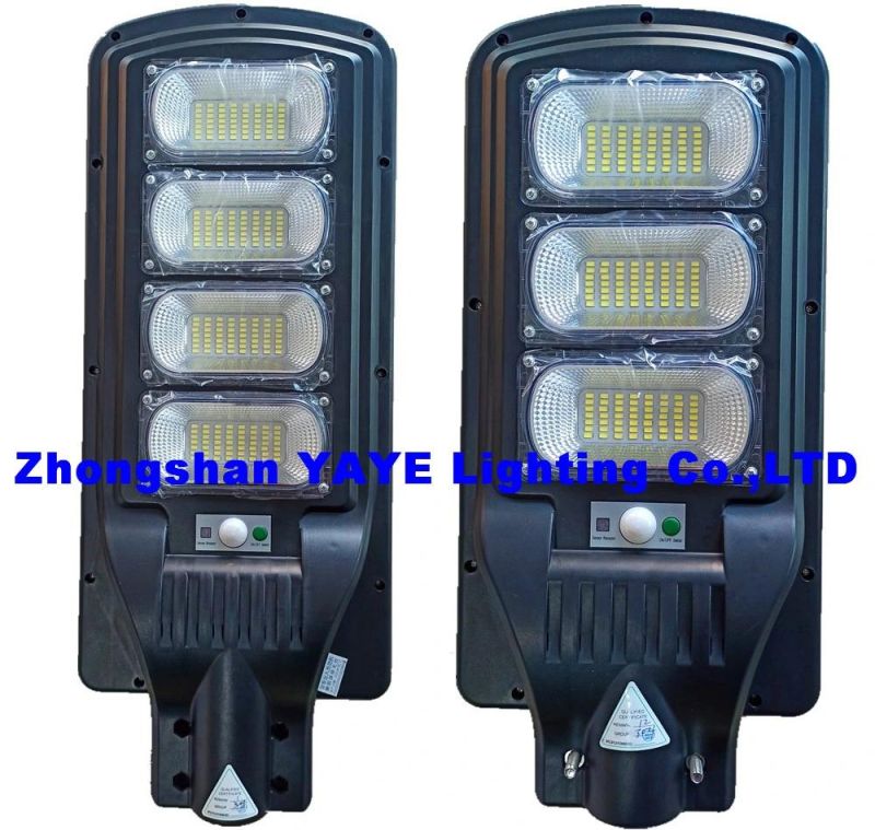 Yaye 2021 Hot Sell USD16.5/PC for 150W Waterproof Outdoor All in One LED Solar Street Garden Lighting with Control Modes: Light +Time + Rador Sensor + Remote