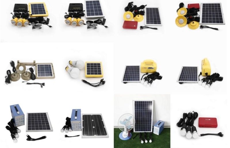 Qingdao Factory USB Solar Lighting System Kit with Mobile Phone Charger