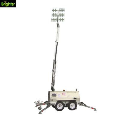 9m Hydraulic Mast LED Mobile Tower Light with Energy Saving