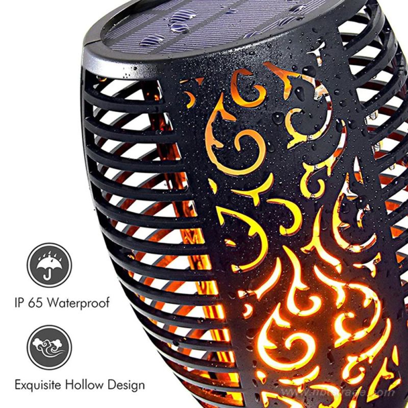 Waterproof IP65 Outdoor Solar Powered LED Garden Lamp Dancing Flickering Fire Flame 96 LED Light