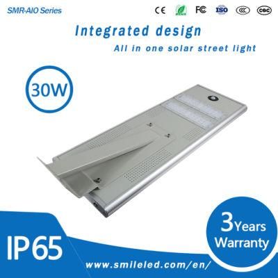 30W All in One LED Solar Street High Mast Light
