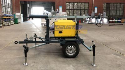6m 4X150W LED Flood Light Tower Generator with Air-Cooled