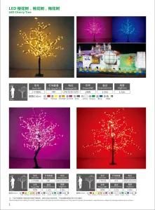 Plastic Fruit Flower Leaves Decoration Lighting Parts Potted Landscape Bonsai Tree Light
