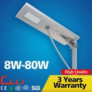 Cool White 80W Integrated Garden Solar Street Light