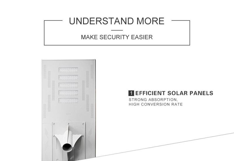 Easy Install Motion Sensor Solar Lamp IP65 Grade All in One Solar LED Street Light