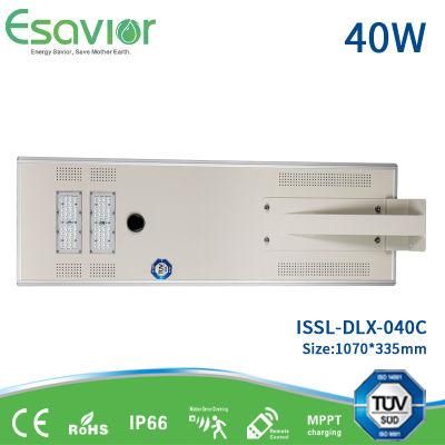 40W Solar Street Light with High Efficiency Solar Panel &amp; High Lumen LED Light Source
