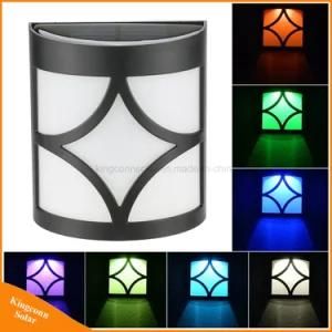 RGB LED Solar Powered Garden Fence Light for Outdoor Lighting